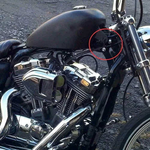 Miniatura 6 de Elevación del tanque de gas, elevador del tanque de gas de la motocicleta, elevador del tanque de acero, negro para motocicleta personalizada