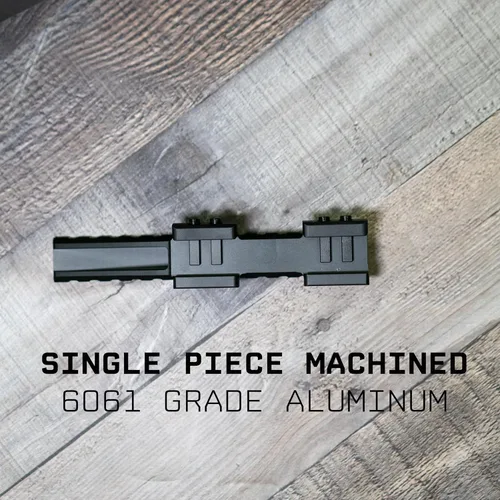 Miniatura 7 de Monstrum Shrapnel Montaje elevador de perfil bajo de Picatinny con base de parada de retroceso 14 ranuras 5 pulgadas