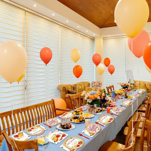 Miniatura 7 de gisgfim 96 piezas de platos y servilletas Rosh Hashanah, suministros para fiestas Shana Tova, juego de vajilla para los días santos, decoraciones