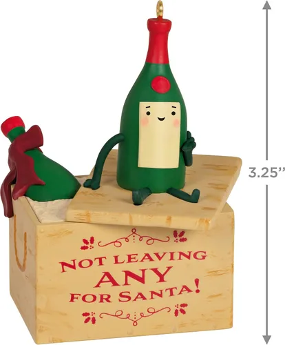Miniatura 5 de Hallmark Keepsake Adorno Navideño 2023, A Case of Christmas Cheer, Divertido Adorno de Vino, Regalos de Vino