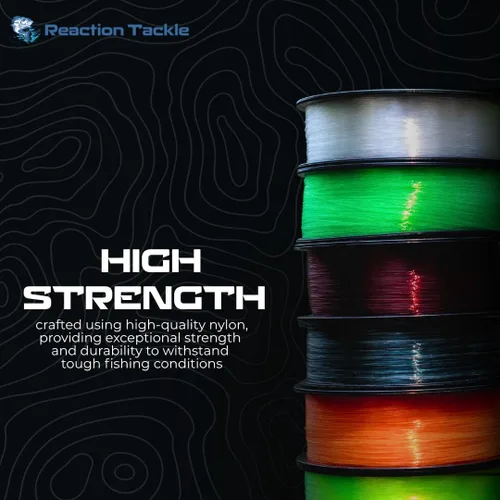 Miniatura 2 de Reaction Tackle Línea de Pesca de Monofilamento - Nylon Mono Fuerte y Resistente a la Abrasión, Lanzamiento Suave y Largo - Baja Memoria - Línea