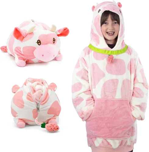 Miniatura 6 de Manta con capucha - Manta con capucha para niños - Manta portátil para niños - Almohada de felpa Oso