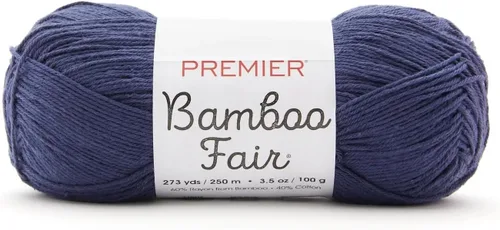 Miniatura 14 de Premier Yarns Hilo de bambú Fair DK, para tejer y tejer, mezcla de algodón para tejido y ganchillo en climas cálidos, color marfil