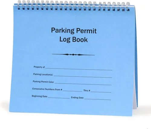 Miniatura 15 de SmartSign Libro de registro de permiso de estacionamiento pequeño - 7 x 8.5 pulgadas, diario de registro encuadernado con alambre, páginas impresas