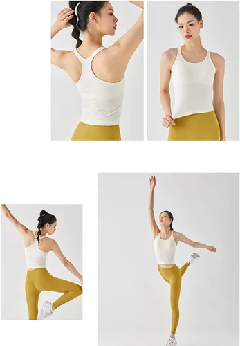 Miniatura 112 de sphinx cat - Camiseta corta de entrenamiento para mujer, camiseta sin mangas, acanalada, con espalda cruzada y brasier integrado