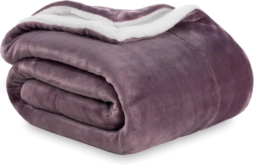 Miniatura 15 de Manta Berkshire - Manta de forro polar de felpa, manta reversible Loftmink cálida y suave para cama, sofá y viajes, negra, 60 x 90 pulgadas