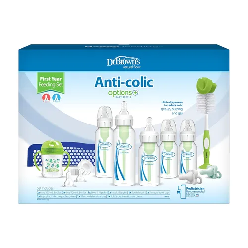 Miniatura 13 de Dr. Brown's Natural Flow - Juego de alimentación anticólicos Options+ para el primer año con biberones para recién nacido, taza de transición