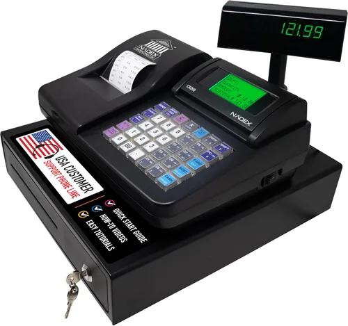 Miniatura 2 de Nadex Caja registradora CR260, cajón de acero, impresión rápida, interfaz fácil de usar, negro