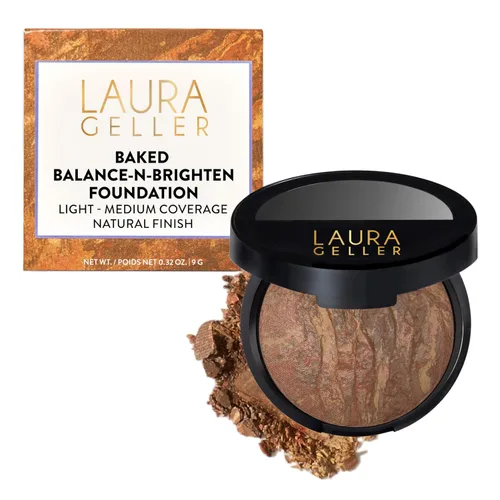 LAURA GELLER NEW YORK Base en Polvo Correctora de Color Baked Balance-n-Brighten Galardonada - Profundo - Cobertura Construible de Ligera a Media -