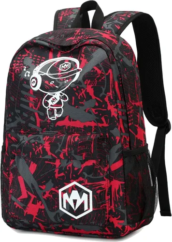 Miniatura 8 de Mochila preescolar para niños y niñas, bolsas escolares para niños y niñas, bolsas escolares para jardín de infantes, Música Niño Rojo