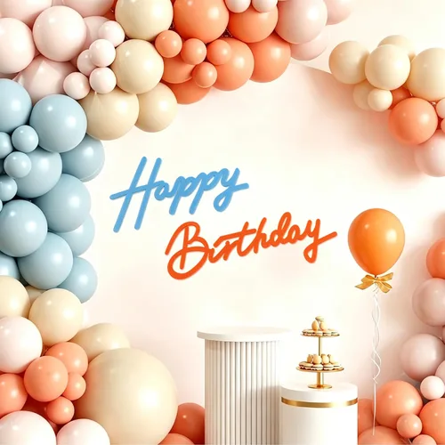 Miniatura 32 de TONIFUL Cartel de feliz cumpleaños para telón de fondo, pancarta de fieltro negro, incluye pegamento de puntos, perfecto para telón de fondo