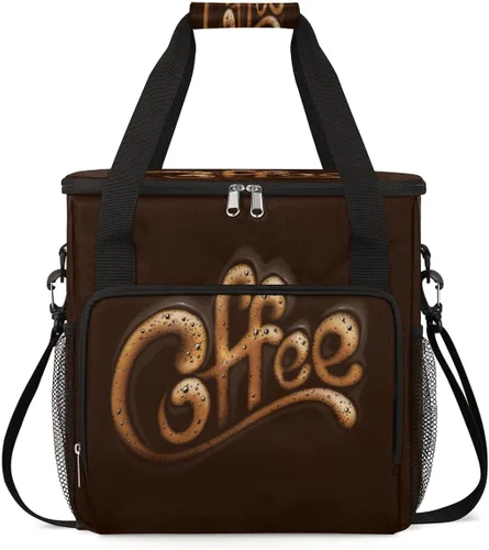 Miniatura 23 de Bolsa de transporte con diseño de acuarela para cafetera de granos de café, bolsa tote de almacenamiento y viaje para café, compatible con cafetera