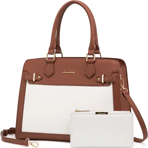 LOVEVOOK Purses and Handbags for Women, Tote Shoulder Bag Satchel Black Purse and PU Leather Top Handle for ladies