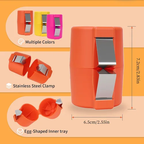 Miniatura 3 de 3 abridores de cáscara de huevo, pelador de huevos duros, herramienta de galleta de huevos para huevos crudos, separador de huevos de acero