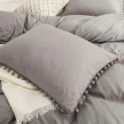 Miniatura 39 de Edredón hippie puro con borlas para dormitorio, manta bohemia con flecos indios, funda de edredón de algodón para mujer con fundas de almohada