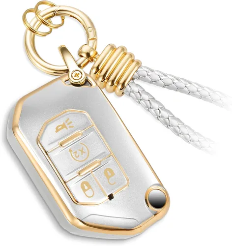 Miniatura 27 de para Cadillac - Funda para llavero con cuerda trenzada metálica, funda suave mejorada para 2020 en adelante CT4 CT5 CT6 XTS XT4 XT5 ATS, etc.