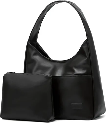 Miniatura 17 de Bolsos de mano tipo tote para mujer, elegantes bolsos tote de cuero vegano, cartera con estilo, casual, moderno, grande, suave, bolso de hombro