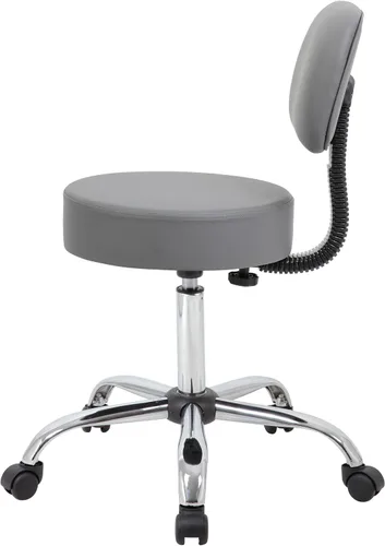 Miniatura 7 de Taburete médico Boss Office Products, cómodo, en color beige, Tela, Gris