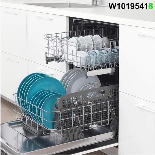 Miniatura 7 de Paquete de 4 ruedas de repuesto para lavavajillas W10195416 Kitchen-Aid Whirlpool Maytag Kenmore JennAir Amana, ruedas inferiores ultra duraderas