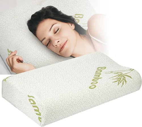 Miniatura 4 de iMounTEK Almohada de espuma viscoelástica transpirable de rayón de bambú con funda de almohada lavable, almohadas de primera calidad para dormir