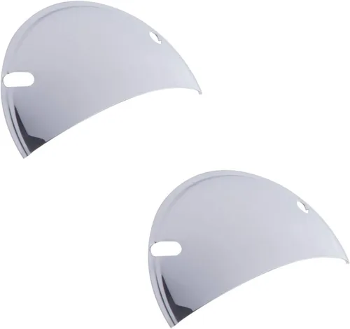 Miniatura 2 de Octane Lighting 5.75 "5-3/4" acero inoxidable pulido media luna escudos cubre cuádruple faro lámpara cubierta par para H5006 H5001 4000 50001 coche
