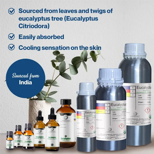 Miniatura 4 de uh*Roh*Muh Aceite esencial de eucalipto orgánico Citriodora Aceite esencial certificado por USDA 100% puro y natural Aceite esencial de alta