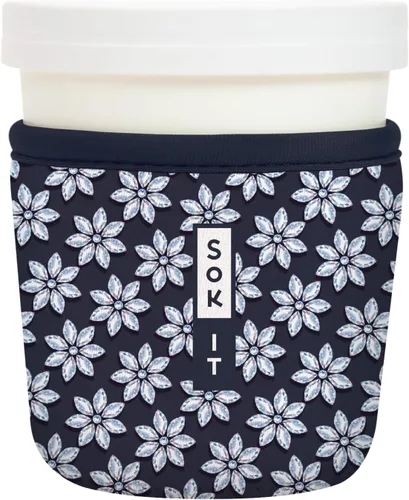 Miniatura 165 de Sok It IceCreamSok - Funda de neopreno aislada (flores abstractas, pintas de helado cónicas)