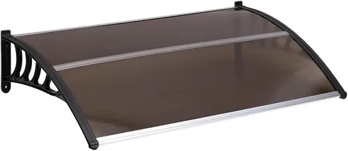 Miniatura 10 de Toldo de policarbonato para ventana exterior de 116 pulgadas x 78 pulgadas x 39 pulgadas, lámina hueca para puerta de patio