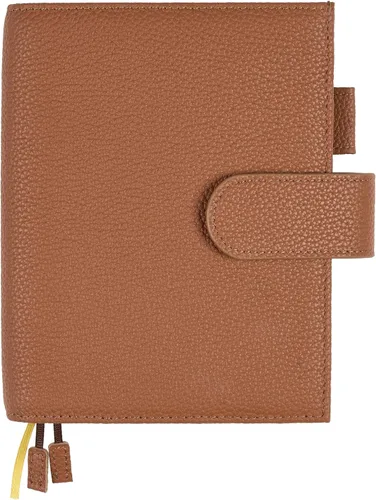 Miniatura 8 de Funda de cuero A6 para planificador Hobonichi, Stalogy, Midori Hibino, Leuchtturm1917 y más - con trabilla para bolígrafos, ranuras para tarjetas