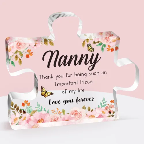 Miniatura 12 de Regalos para tía de sobrina, pieza de rompecabezas de acrílico grabada de 3.9 x 3.3 pulgadas, delicados regalos para tía de parte de la sobrina
