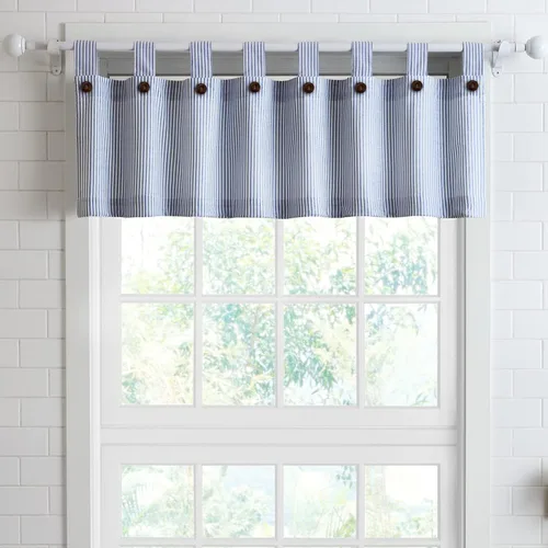 Miniatura 23 de Cortinas de nivel de algodón July Joy de 24 pulgadas de largo, cortinas de cocina de estilo rústico, bolsillo para barra para ventana pequeña