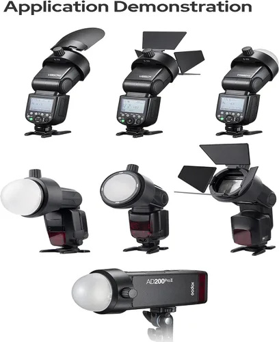 Miniatura 2 de Godox S-R2 - Adaptador de accesorios de cabeza redonda con AK-R1, accesorios de cabeza redonda para Godox AD200Pro II AD200 Pro, V860III, TT685II