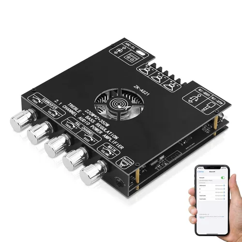 Miniatura 9 de ZK-1001B Amplificador Bluetooth 100W Mono AMP Mini Módulo de Amplificador de Audio de Potencia con Función de Emparejamiento de Caja TWS, Entrada