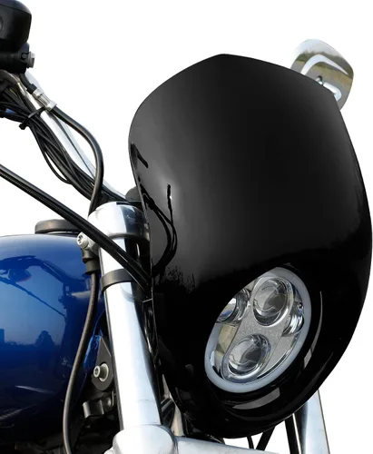Miniatura 6 de XFMT Motocicleta Cafe Racer Estilo Drag Racing Faro delantero Carenado Carenado Máscara para Harley Sportster Dyna FX/XL 1973 en adelante