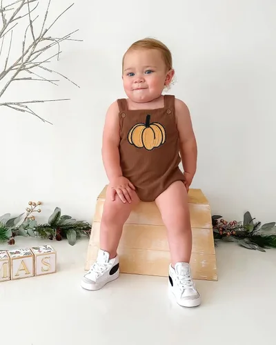 Miniatura 2 de Traje de Halloween para bebé recién nacido, overol sin mangas, con botones, ropa unisex de otoño