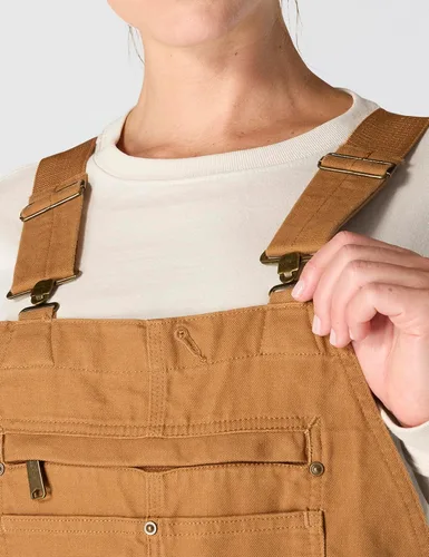 Miniatura 3 de Carhartt - Overol con peto aislado de tela de pato lavada, con ajuste relajado, para mujer