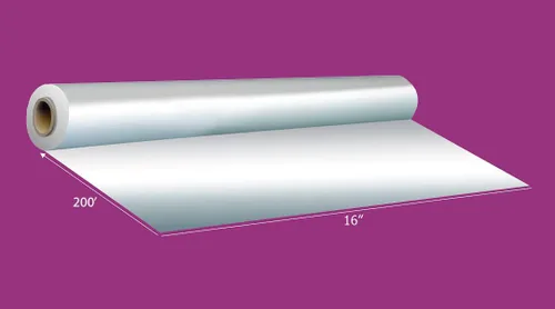 Purple Q Crafts Rollo de celofán transparente de 16 pulgadas de ancho y 200 pies de largo, rollo de celofán grueso para canastas, regalos, flores,
