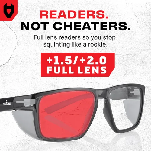 Miniatura 3 de NoCry Gafas de seguridad ANSI Z87.1 con lectores 1.5 con revestimiento anti niebla y anti arañazos — Gafas de lectura de seguridad de lente completa