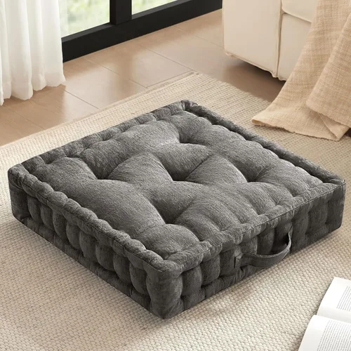 Miniatura 15 de Intelligent Design Azza Almohada de Piso, Cojines Grandes para Sentarse para Adultos, Almohada de Piso para Meditación o Yoga, Chenille Lustroso