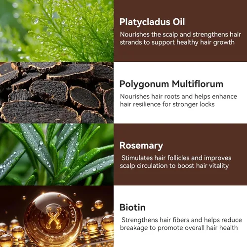 Miniatura 4 de Barra de champú con aceite esencial de hierbas para el crecimiento del cabello, fortalecimiento y voluminización, jabón orgánico con aceite