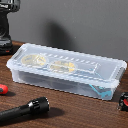 Miniatura 2 de novelinks Cajas de almacenamiento apilables transparentes con tapa Cajas organizadoras Contenedores organizadores de plástico duraderos