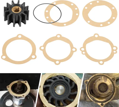 09959K 09959K-SHW Kit de impulsor flexible de 12 cuchillas de repuesto para bomba de agua Sherwood G1 G2 G15 G20 G21 G22 G30-2, apto para Sierra