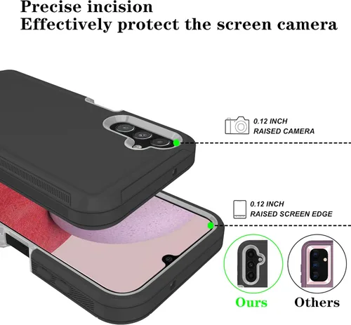 Miniatura 3 de ONOLA Funda compatible con Samsung Galaxy A14 5G con protector de pantalla HD, resistente a los golpes y a las caídas, funda de 3 capas para Samsung