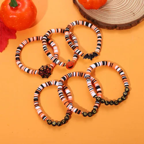 Miniatura 86 de Surfer Heishi - Pulseras apilables para mujer, apilables, de vinilo arcoíris, disco de arcilla, pulseras elásticas para la amistad, joyería bohemia