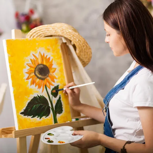 Miniatura 7 de Filbert - Juego de 12 pinceles de pintura, pinceles de artista para aceite acrílico, acuarela, gouache, artista, kits de pintura profesional