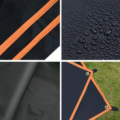 Miniatura 2 de GEERTOP Alfombra ultraligera para tienda de campaña, impermeable, color negro, para debajo de la tienda, camping, mochileros, senderismo, picnic