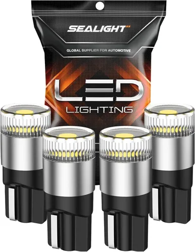 Miniatura 19 de SEALIGHT 194 foco LED 2000K ámbar 168 T10 2825 W5W 600% de brillo, focos LED de cuña para interior de automóvil, reemplazo para luces de matrícula
