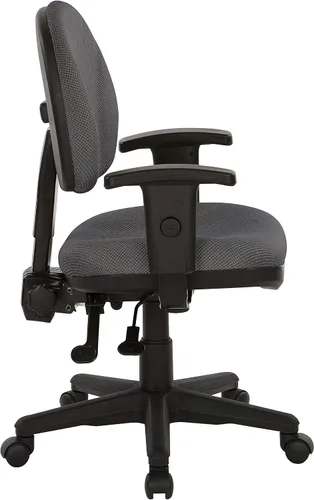 Miniatura 2 de Office Star - Silla de oficina ergonómica esculpida para gerente con brazos ajustables, tela de esquisto de diamante