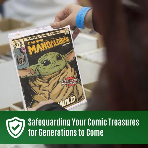 Miniatura 7 de 1 pieza actual moderno regular soporte de caja de exhibición de cómics tamaño plateado Protector magnético de cómics Esquinas de diamante