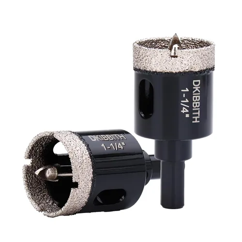 Miniatura 17 de DKIBBITH Juego de brocas de diamante de 5/8" con broca piloto - Paquete de 2 brocas de diamante de 5/8" con punta de diamante para agujeros